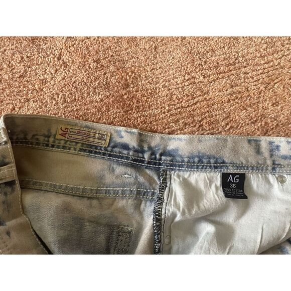 Attitude Gold AG Men’s Shorts Brooklyn Fit Blue Slim Distressed Size 36 - Picture 3 of 11